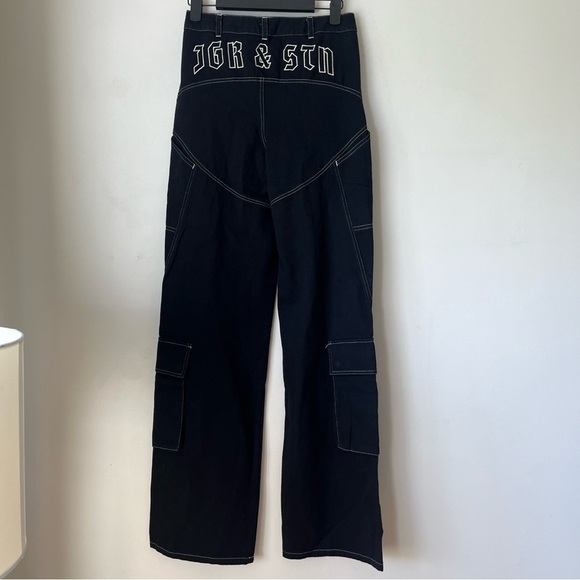 Princess Polly Jagger & Stone Christina Black Cargo Pants 2 - Picture 6 of 8